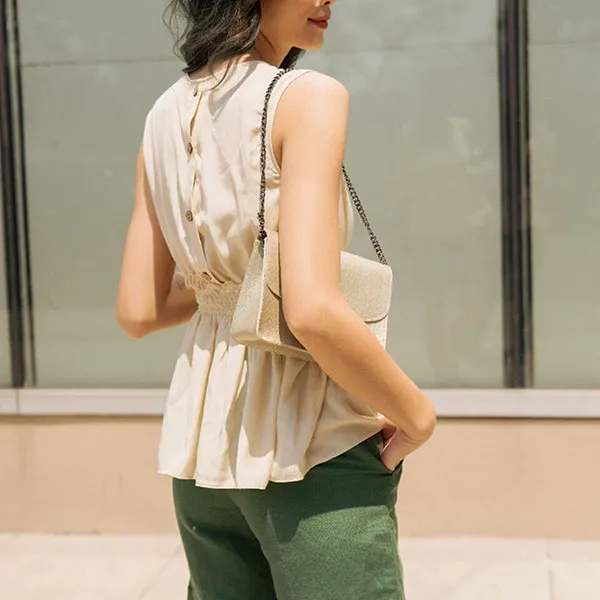 Quần Short Nữ F2 Fashion & Freedom Linen QS27-R-S-0420 Màu Xanh Rêu Size S