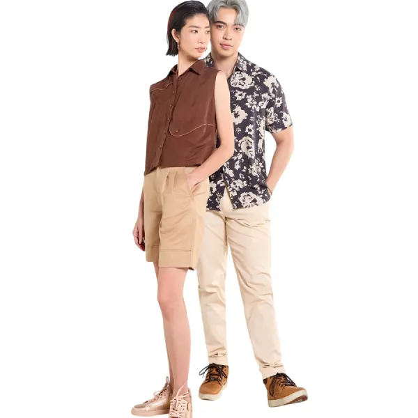 Quần Short Nữ F2 Fashion & Freedom Linen Tender Drit QS81-B-S-1022 Màu Be Size S