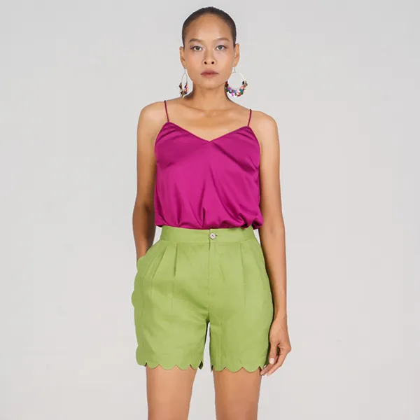 Quần Short Nữ F2 Fashion & Freedom New Linen New Horizon QS62-XC-S-0322 Màu Xanh Cốm Size S