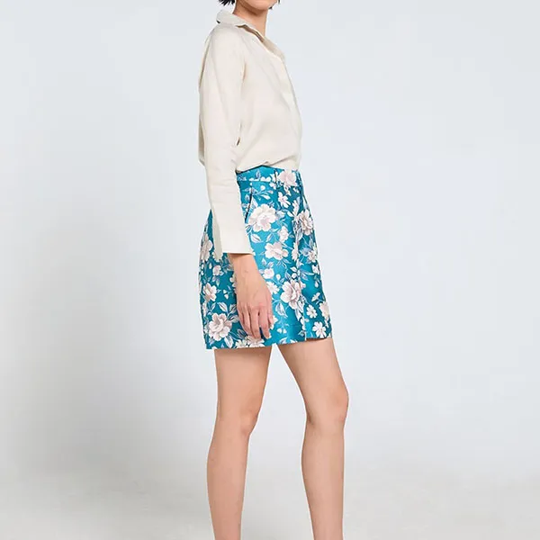 Quần Short Nữ F2 Fashion & Freedom Tender Drit QS90-XANH HOA-S-0524 Màu Xanh Hoa Size S