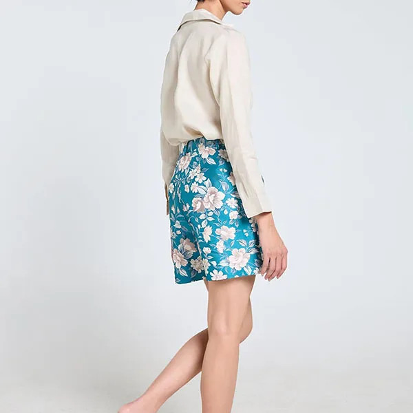 Quần Short Nữ F2 Fashion & Freedom Tender Drit QS90-XANH HOA-S-0524 Màu Xanh Hoa Size S
