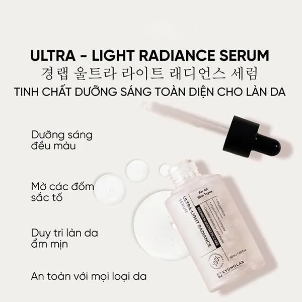 Serum Dưỡng trắng, Cấp ẩm KyungLab Ultra Light Radiance 50ml