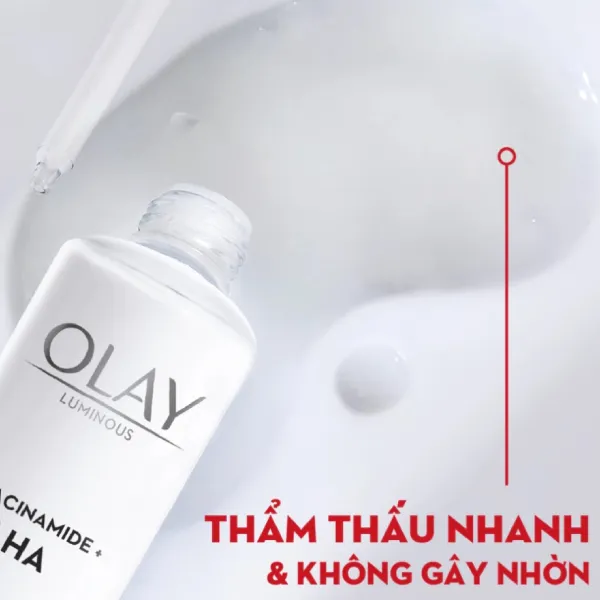 Serum Hỗ Trợ Dưỡng Sáng, Làm Mờ Thâm Mụn Olay Luminous Niacinamide + AHA Super Serum 30ml