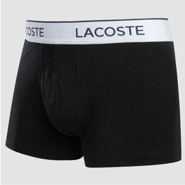 Set 3 Quần Lót Nam Lacoste 3 Pack Cotton Stretch Trunks 5H9002-00 031 Màu Đen Size L