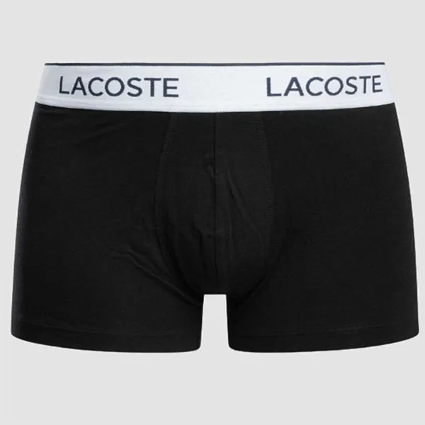 Set 3 Quần Lót Nam Lacoste 3 Pack Cotton Stretch Trunks 5H9002-00 031 Màu Đen Size L