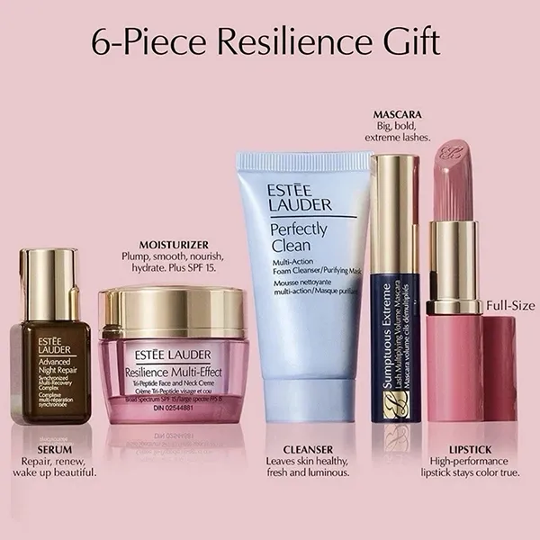 Set Dưỡng Da Estée Lauder Resilience Skin Care Travel Gift Set Spring 2026 Set 6 Món