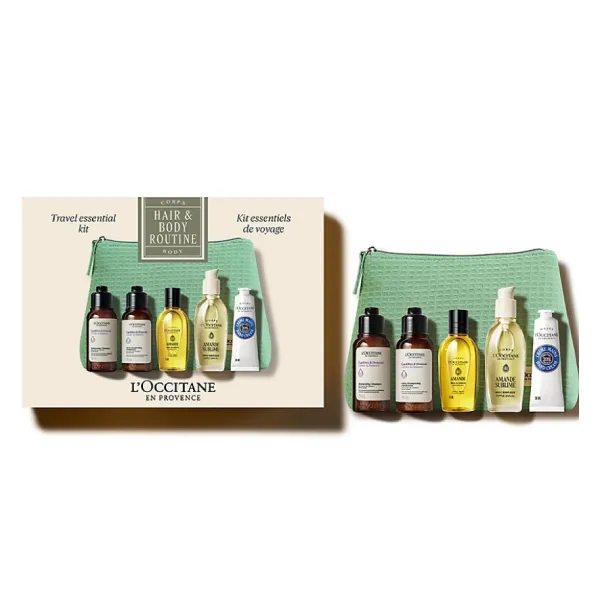 Set Dưỡng Da L'Occitane Travel Essential Kit 6 Món