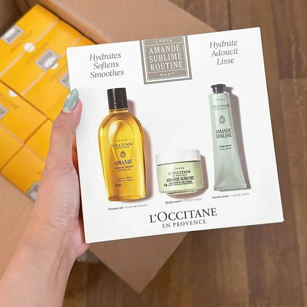 Set Dưỡng Thể Hạnh Nhân L'Occitane Amande Sublime Body Care Routine 3 Món