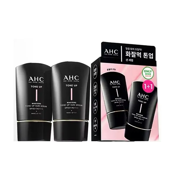 Set Kem Chống Nắng Nâng Tone AHC Masters Tone-Up Sun SPF 50+/PA++++ (2 x 50ml)
