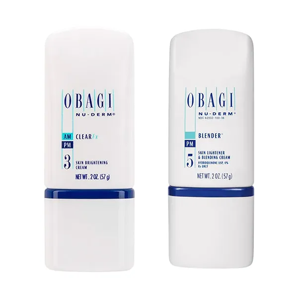 Combo Kem Dưỡng Da Hỗ Trợ Dưỡng Trắng Và Giảm Nám Obagi Nu-Derm Blender 3Rx + 5Rx (2x57g)