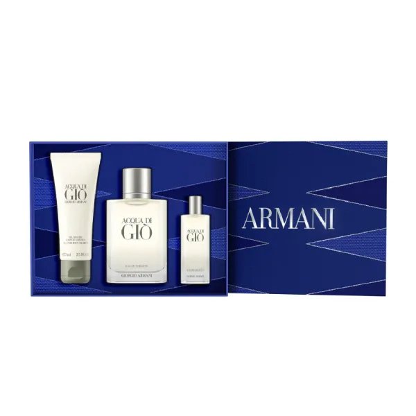 Set Nước Hoa Nam Giorgio Armani Acqua Di Giò EDT 3Pcs Gift Set 3 Món