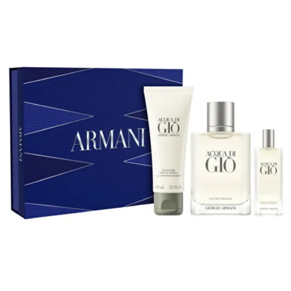 Set Nước Hoa Nam Giorgio Armani Acqua Di Giò EDT 3Pcs Gift Set 3 Món
