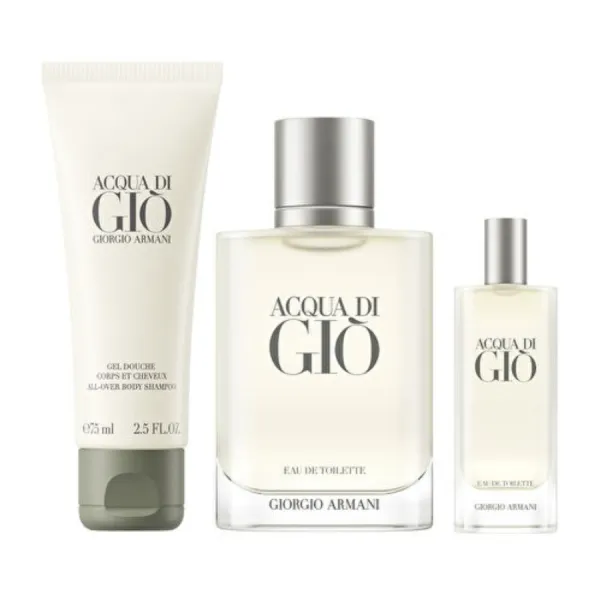 Set Nước Hoa Nam Giorgio Armani Acqua Di Giò EDT 3Pcs Gift Set 3 Món