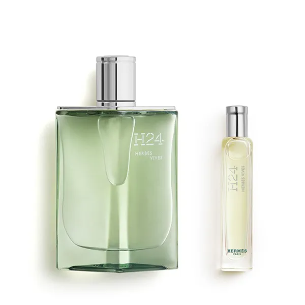 Set Nước Hoa Nam Hermès H24 Herbes Vives EDP 100ml + Mini 15ml