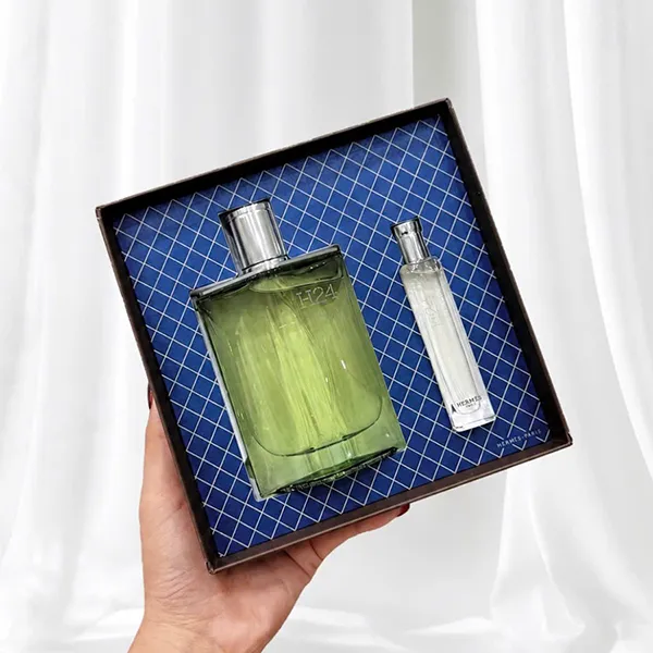 Set Nước Hoa Nam Hermès H24 Herbes Vives EDP 100ml + Mini 15ml