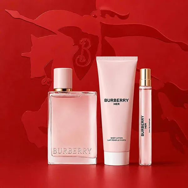Set Nước Hoa Nữ Burberry Her EDP 3 Món (100ml + Mini 10ml + Body Lotion 75ml)