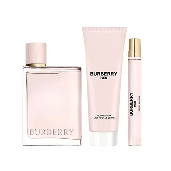 Set Nước Hoa Nữ Burberry Her EDP 3 Món (100ml + Mini 10ml + Body Lotion 75ml)