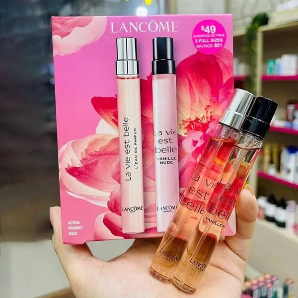 Set Nước Hoa Nữ Lancôme La Vie Est Belle L’Eau De Parfum Và Vanille Nude EDP (2 x 10ml)