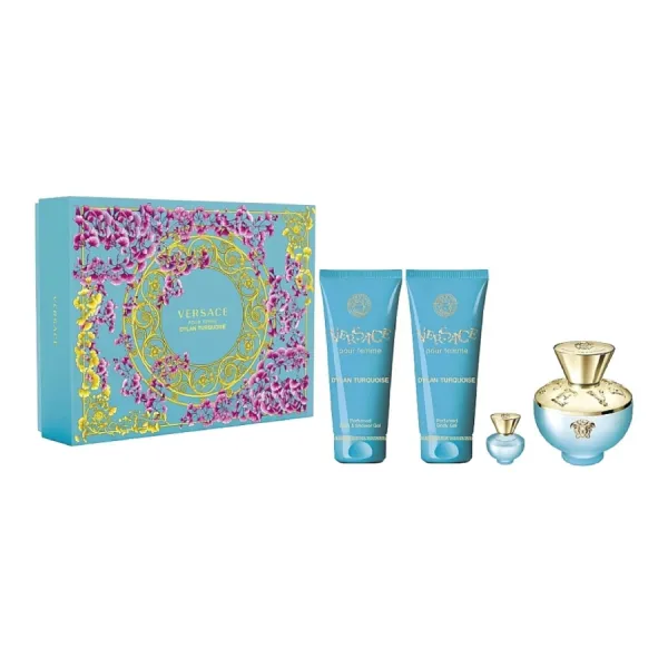 Set Nước Hoa Nữ Versace Pour Femme Dylan Turquoise 4 Món