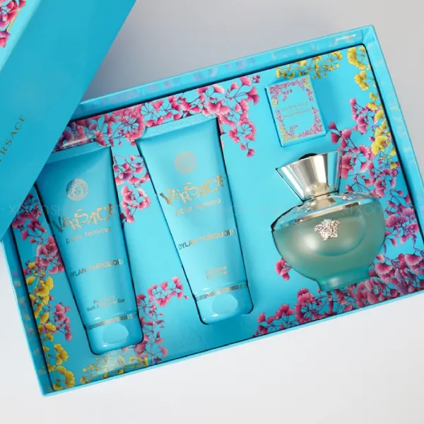 Set Nước Hoa Nữ Versace Pour Femme Dylan Turquoise 4 Món