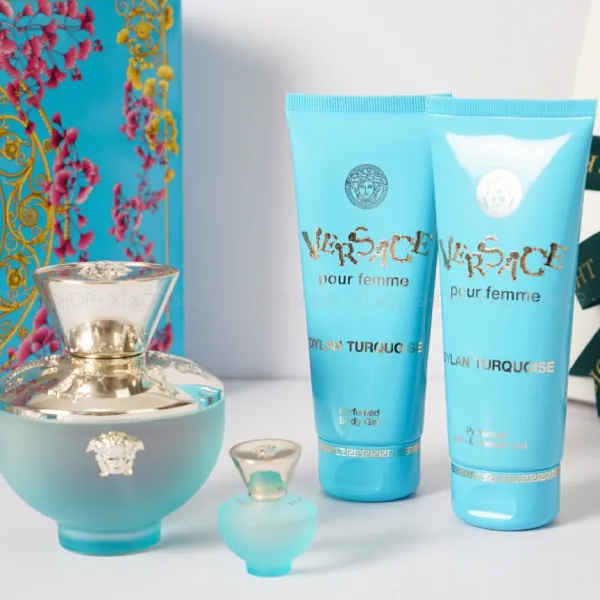 Set Nước Hoa Nữ Versace Pour Femme Dylan Turquoise 4 Món