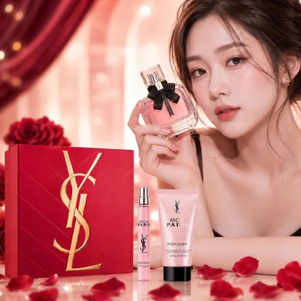 Set Nước Hoa Nữ Yves Saint Laurent Mon Paris EDP Gift Set 3 Món
