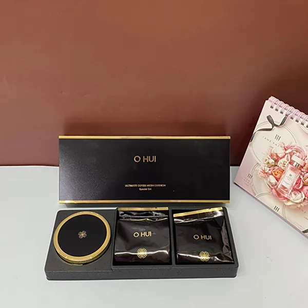 Set Phấn Nước Chống Nắng Che Phủ Và Dưỡng Trắng Da Ohui Ultimate Cover Mesh Cushion SPF50 PA+++ Tone 1