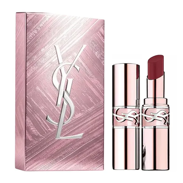 Set Son Dưỡng Yves Saint Laurent YSL Loveshine Candy Glow Balm 5B Nude Crush Màu Đỏ Nâu + Hộp Quà Limited