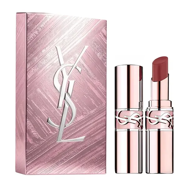 Set Son Dưỡng Yves Saint Laurent YSL Loveshine Candy Glow Balm 7B Nude Pleasure Màu Cam Đất Nude + Hộp Quà Limited