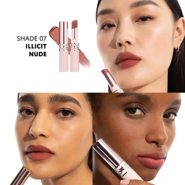 Set Son YSL Lovenude Blusher 07 Illicit Nude Màu Đỏ Đất + Hộp Quà Limited