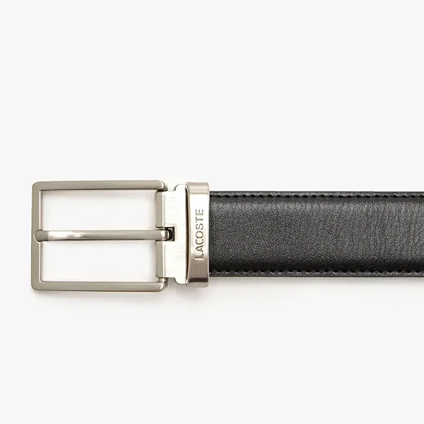 Set Thắt Lưng Nam Lacoste Two Pin Buckle Belt Gift Black RC4050 672 Màu Đen