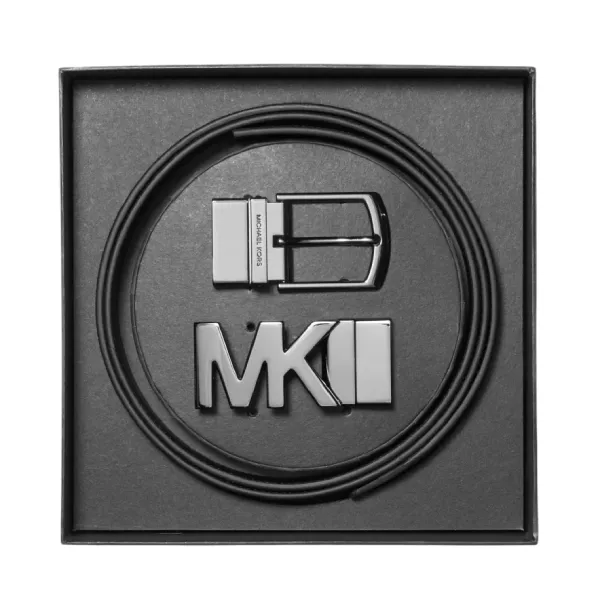 Set Thắt Lưng Nam Michael Kors MK 4-in-1 Signature Logo Belt Box Set 39S4LBLY4B Màu Đen