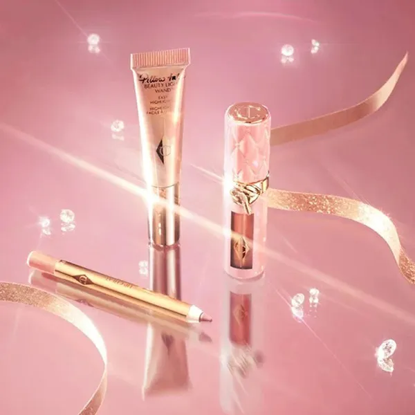 Set Trang Điểm Charlotte Tilbury Pillow Talk Iconic Lip And Cheek Kit 3 Món