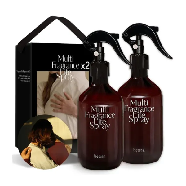 Set Xịt Thơm Đa Năng Hetras Multi Fragrance Life Spray Hug Soap (300ml x 2)