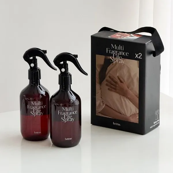 Set Xịt Thơm Đa Năng Hetras Multi Fragrance Life Spray La Tulip Shower (300ml x 2)