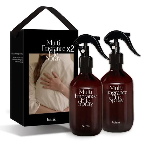Set Xịt Thơm Đa Năng Hetras Multi Fragrance Life Spray White Shirt (300ml x 2)