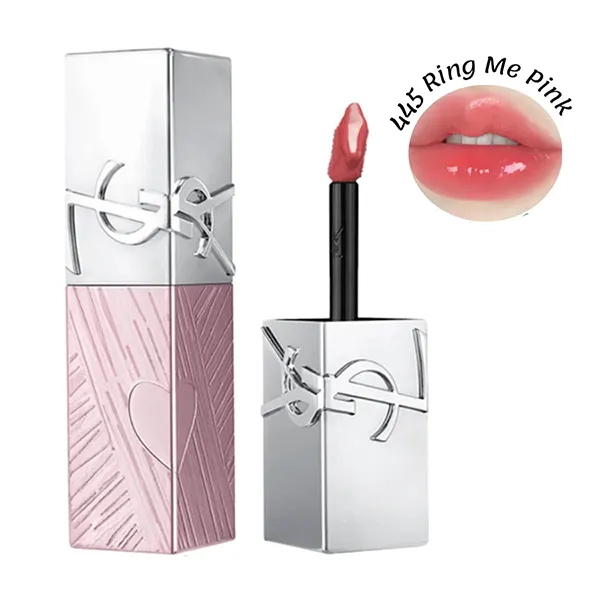 Son Kem Yves Saint Laurent YSL The Inks Vinyl Cream Limited 445 Ring Me Pink Màu Hồng Đào