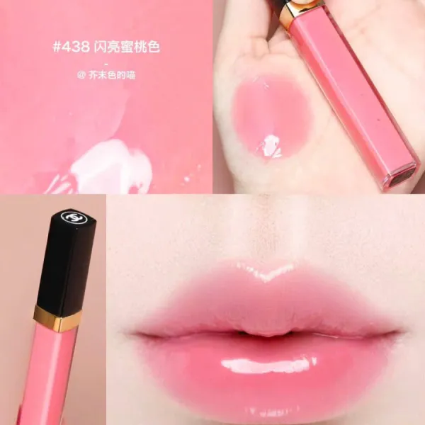 Son Chanel Rouge Coco Hydra Gloss 438 Charms Màu Hồng Baby