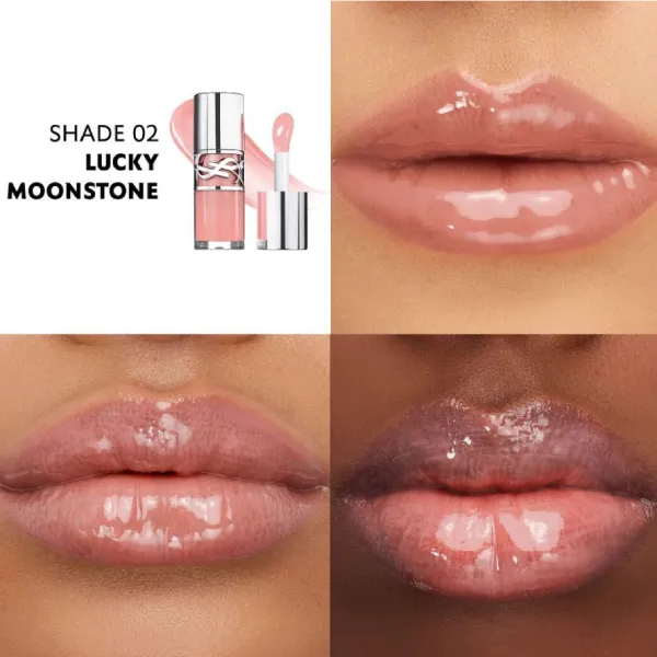 Son Dưỡng Bóng Yves Saint Laurent YSL Loveshine Plumping Lip Oil Gloss 02 Lucky Moonstone Màu Hồng Nhạt