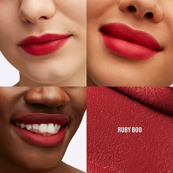Son Kem Đa Năng MAC Powder Kiss Lip & Cheek Mousse 975 Ruby Boo Màu Đỏ Thuần 5ml
