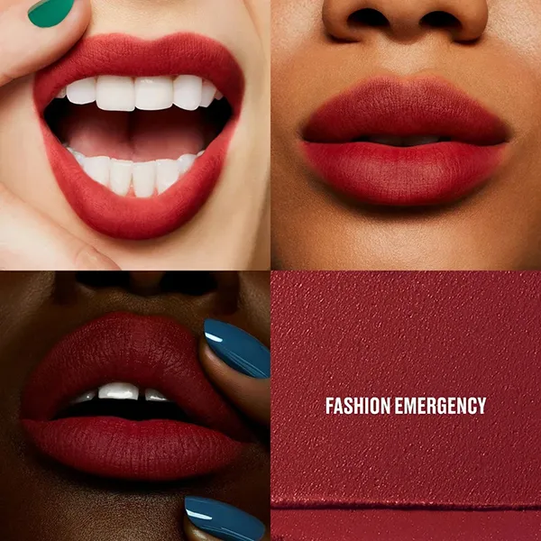 Son Kem Đa Năng MAC Powder Kiss Lip & Cheek Mousse 977 Fashion Emergency Màu Đỏ Nâu 5ml