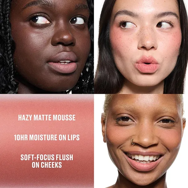 Son Kem Đa Năng MAC Powder Kiss Lip & Cheek Mousse 989 Mull It Over Màu Hồng Cam Đất 5ml