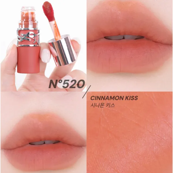 Son Kem Yves Saint Laurent YSL Lovenude 520 Cinnamon Kiss Màu Đỏ Cam