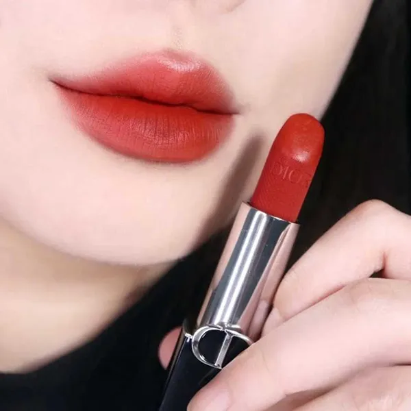 Son Lì Dior Rouge Couture Colour Velvet Finish 777 Fahrenheit Màu Đỏ Cam