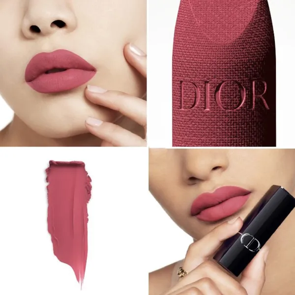 Son Lì Dior Rouge Dior Couture Lipstick Velvet Finish 429 Rose Blues Màu Hồng Đất Ánh Tím