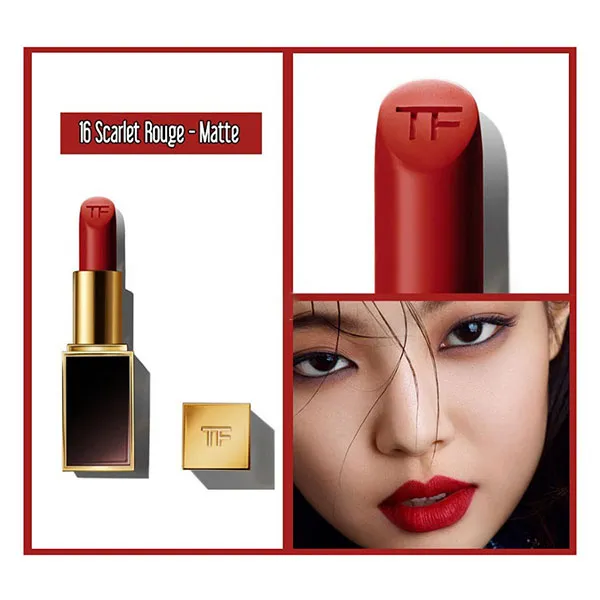 Son Lì Tom Ford TF Lip Color Matte 16 Scarlet Rouge Màu Đỏ Cổ Điển
