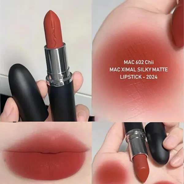 Son Lì Ximal Silky Matte Lipstick 602 Chili Màu Đỏ Chili