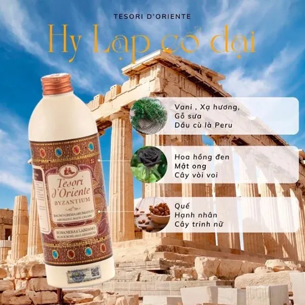 Sữa Tắm Hương Nước Hoa Tesori D'Oriente Byzantium Shower Gel 500ml