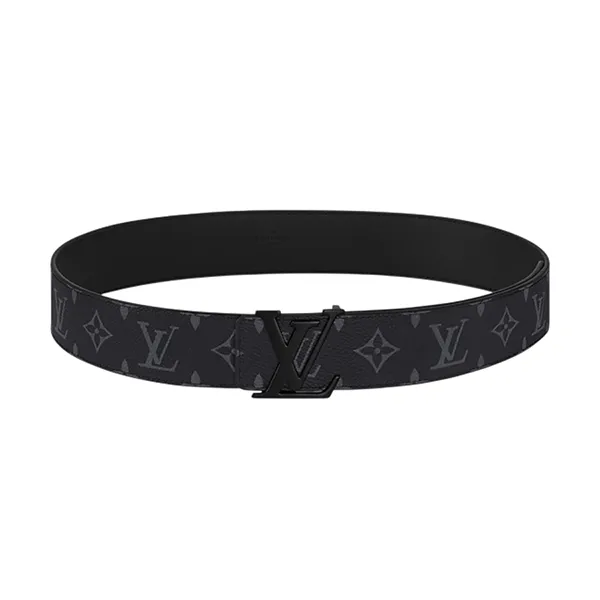 Thắt Lưng Nam Louis Vuitton LV Men Monogram Leather Belt Black 4cm Wide M4482 Màu Đen Size 90