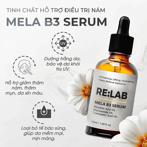 Tinh Chất Dưỡng Trắng Da Re:lab Mela B3 Serum 50ml
